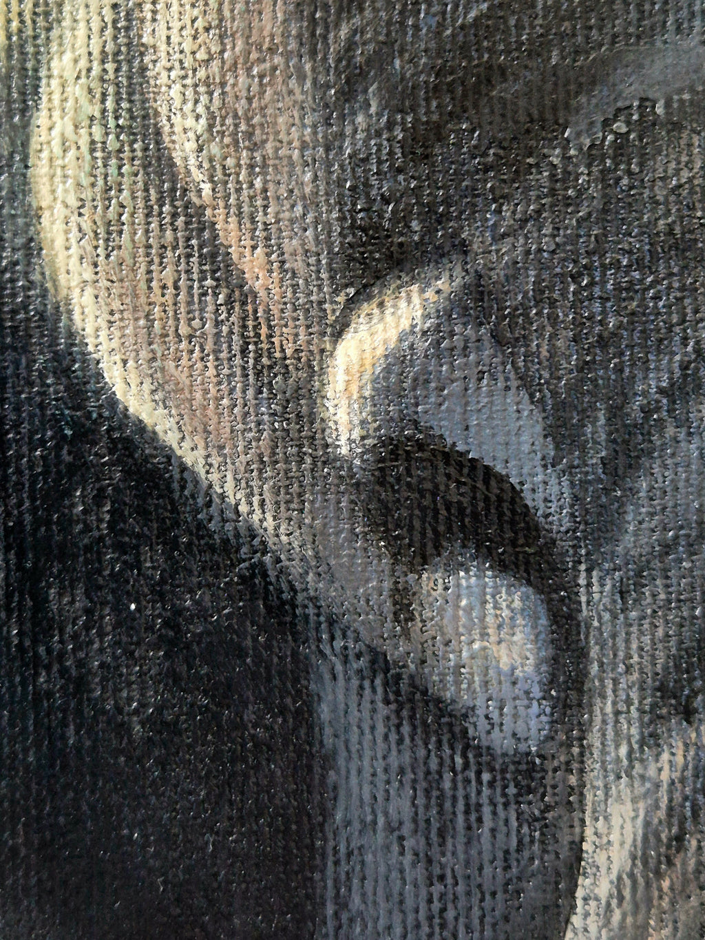"Detail shot — The Power of Stepping into the Light 2026, oil on canvas by Annikaprana"