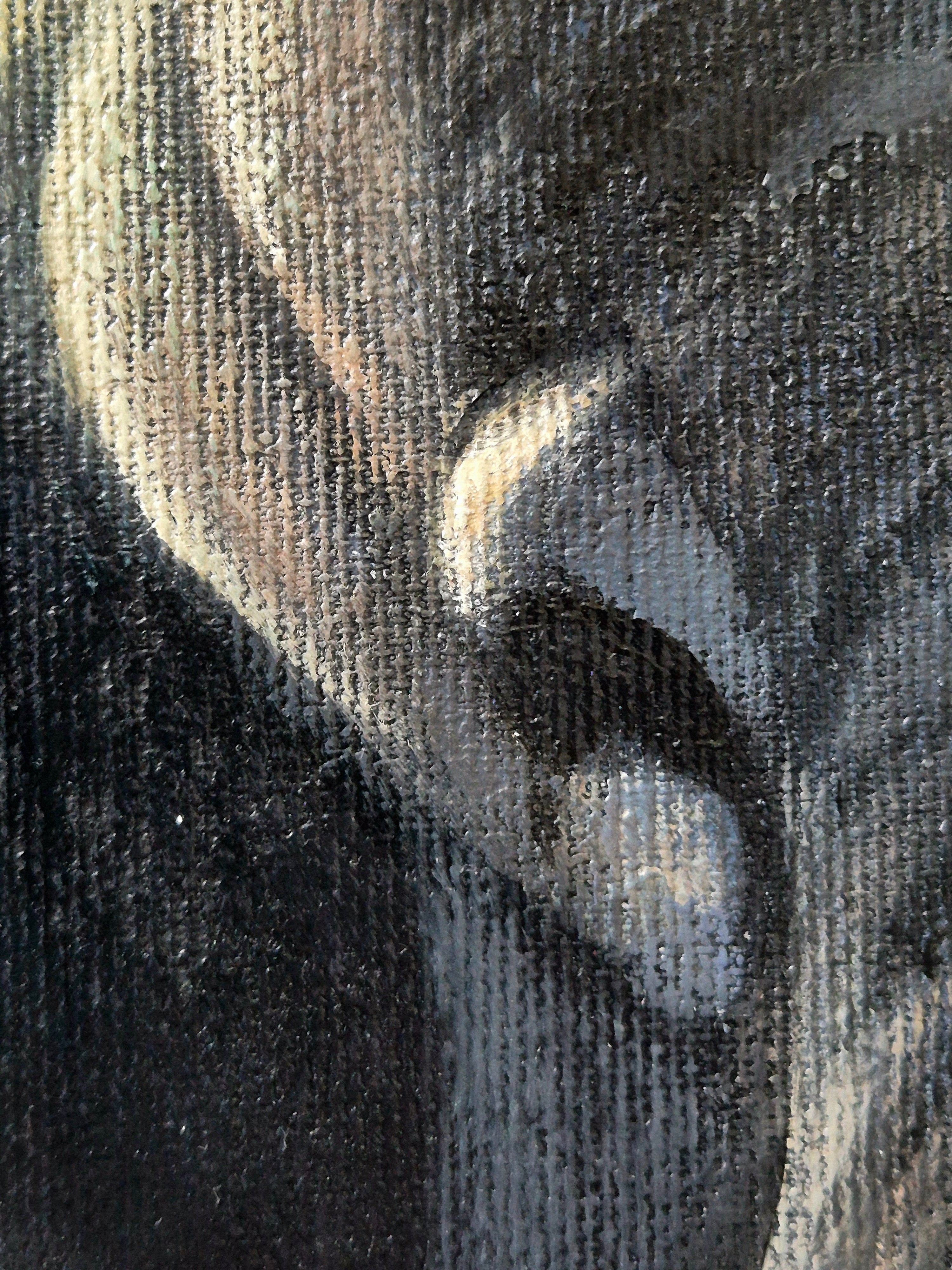 "Detail shot — The Power of Stepping into the Light 2026, oil on canvas by Annikaprana"