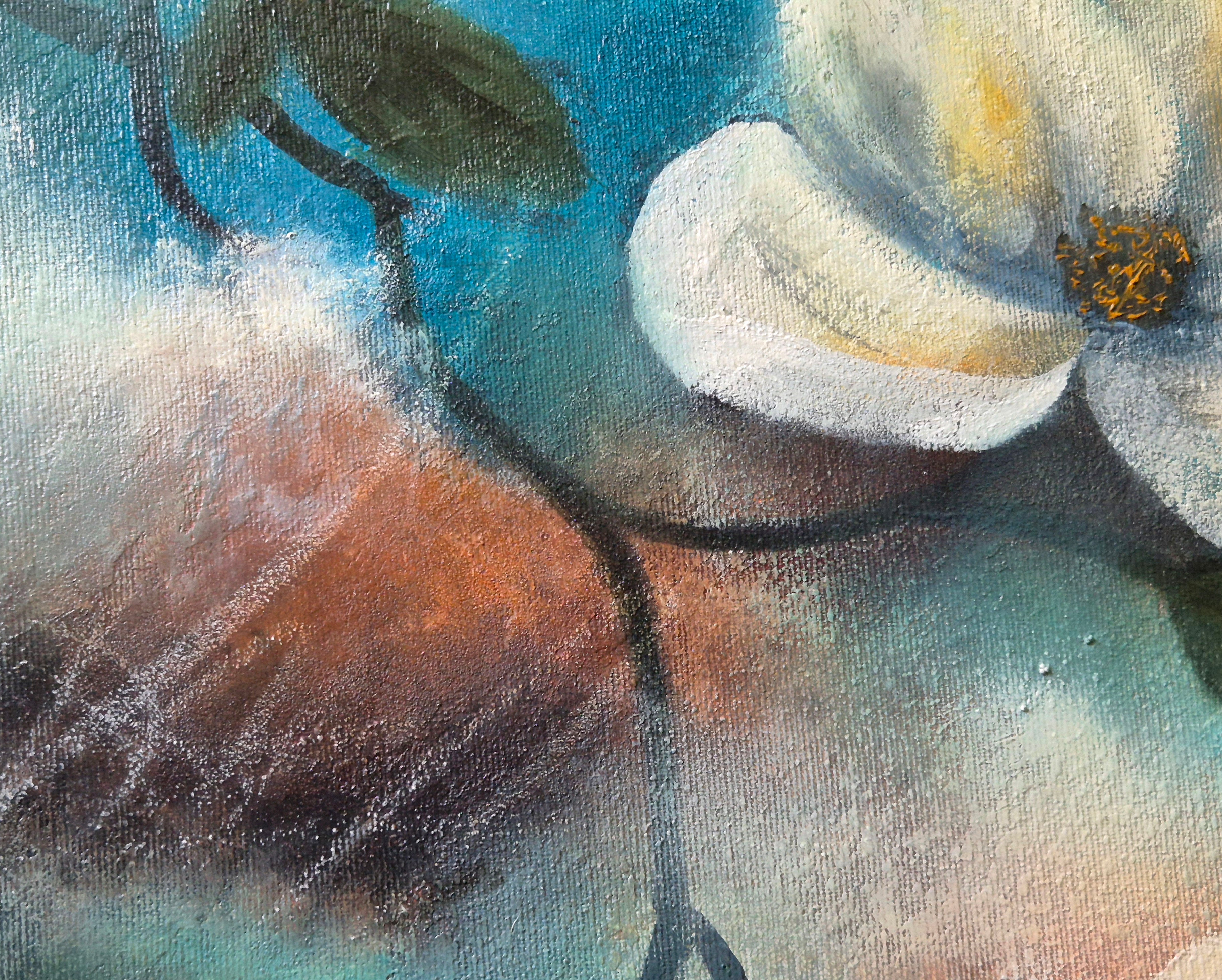 "Detail shot — The Power of Stepping into the Light 2026, oil on canvas by Annikaprana"