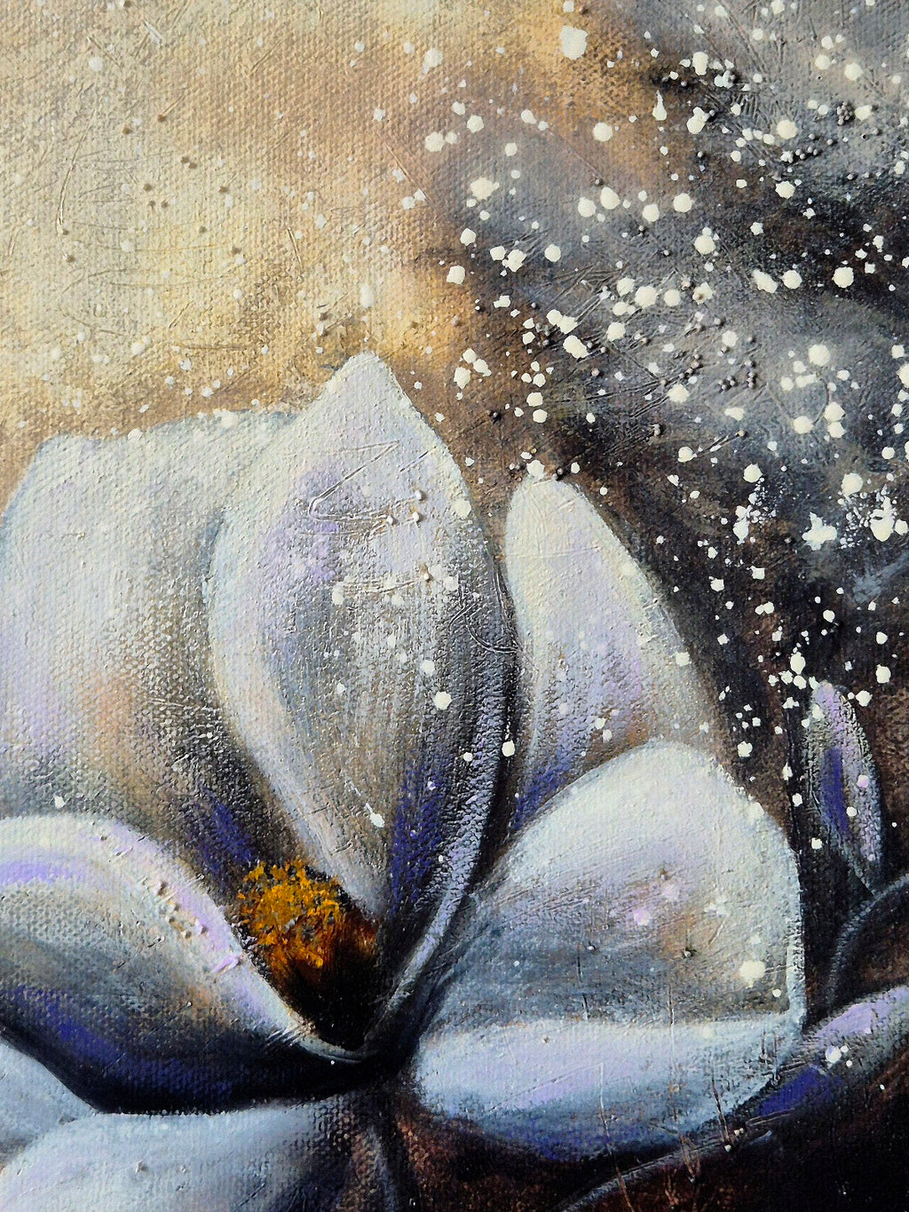 "Detail shot — Sunshine After Rain, oil on canvas by Annikaprana"