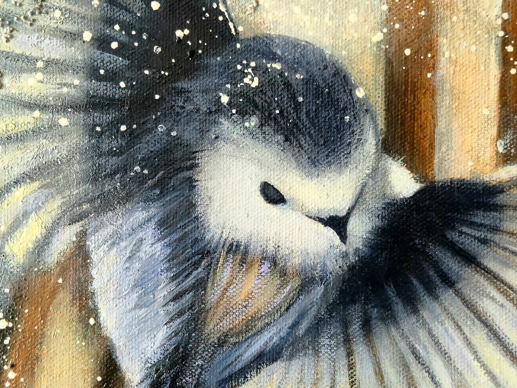 "Detail shot — Sunshine After Rain, oil on canvas by Annikaprana"